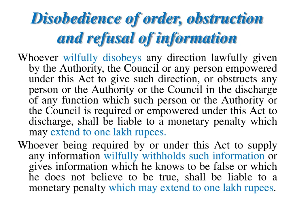 disobedience of order obstruction and refusal