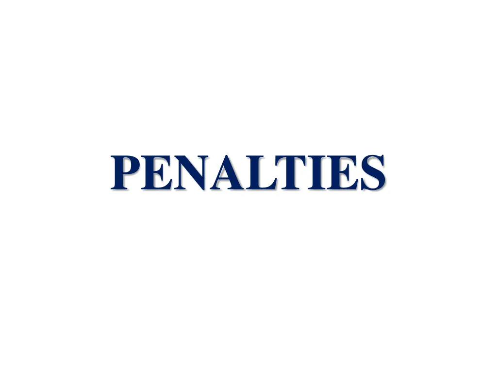 penalties