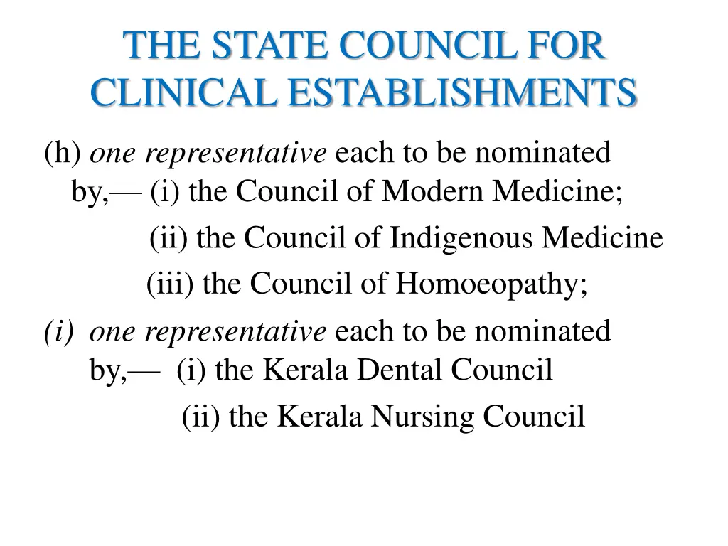 the state council for clinical establishments 1