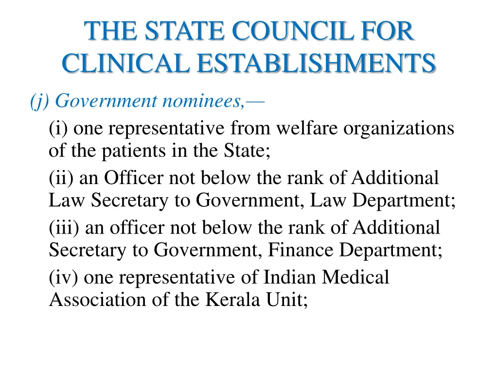 the state council for clinical establishments 2