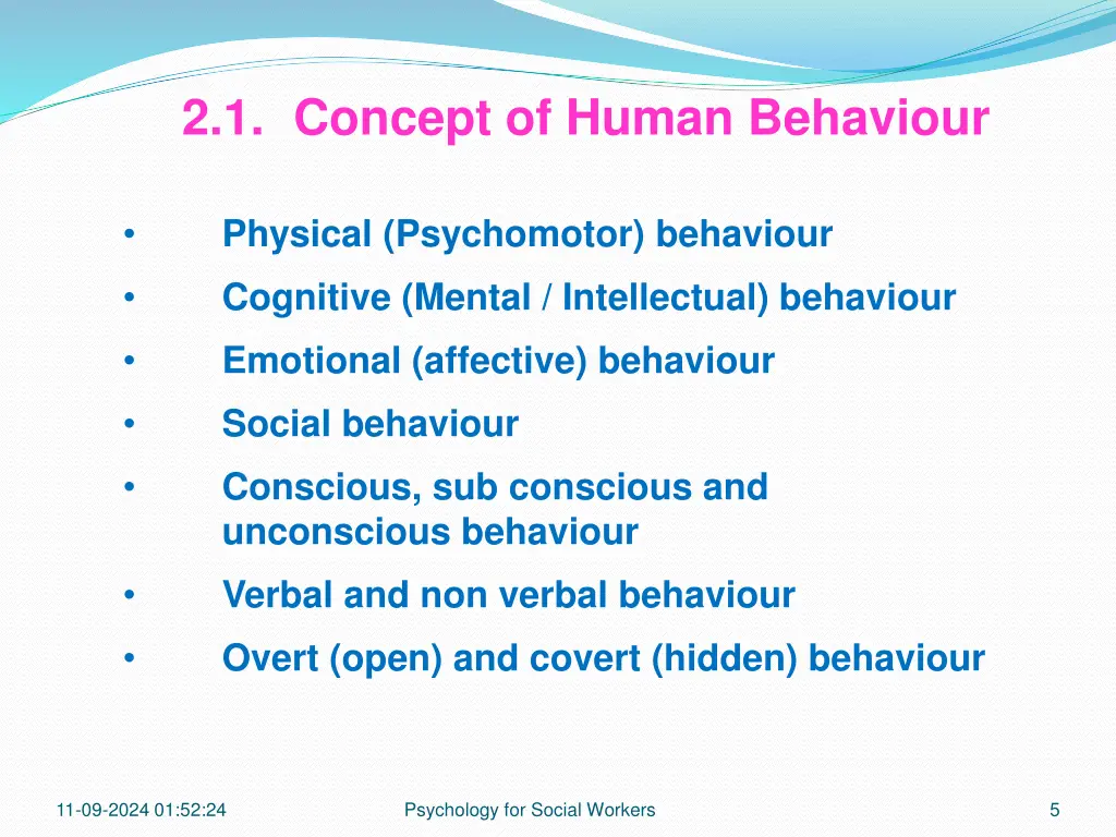 2 1 concept of human behaviour 1