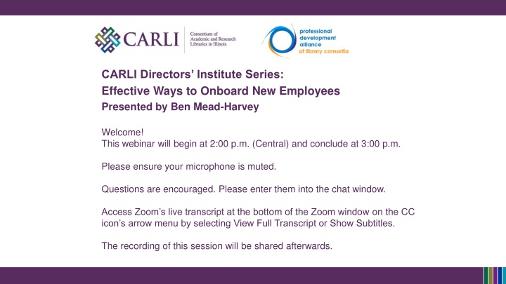 carli directors institute series effective ways