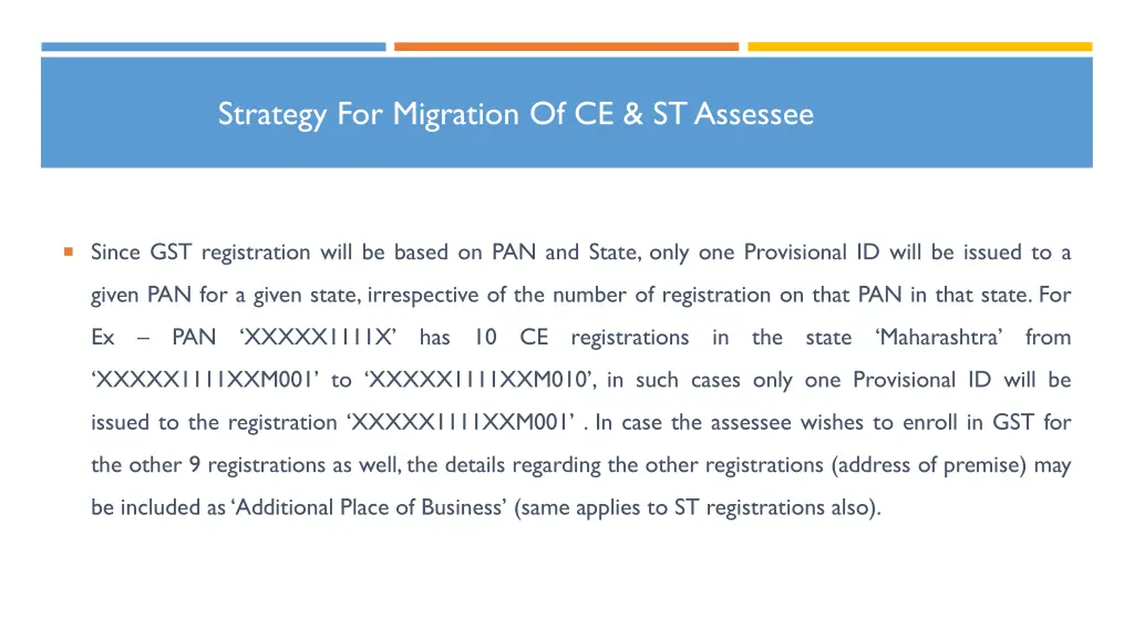 strategy for migration of ce st assessee 1