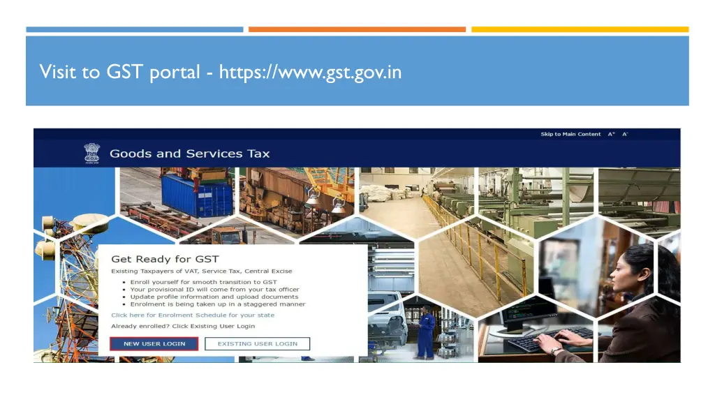 visit to gst portal https www gst gov in