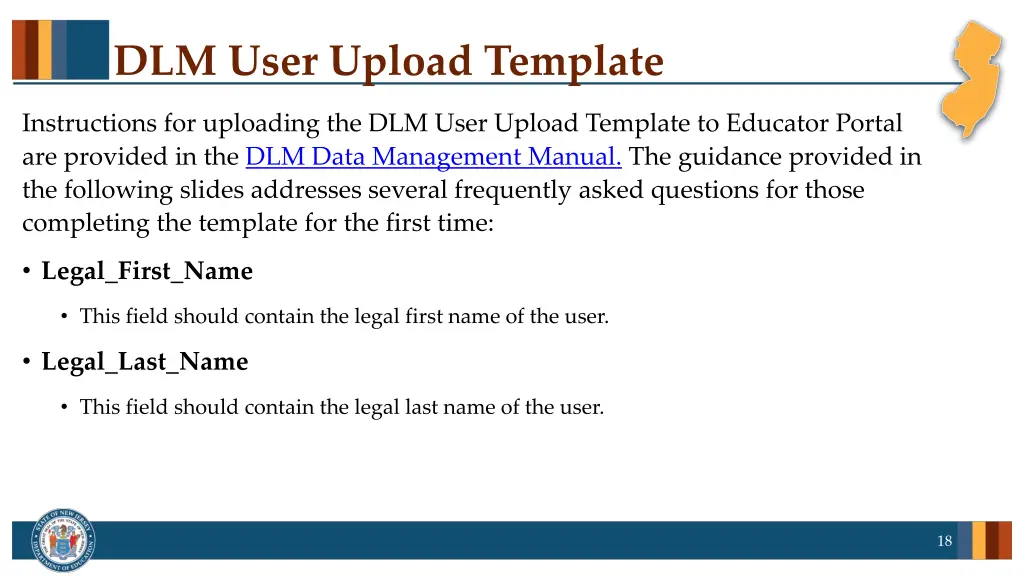 dlm user upload template