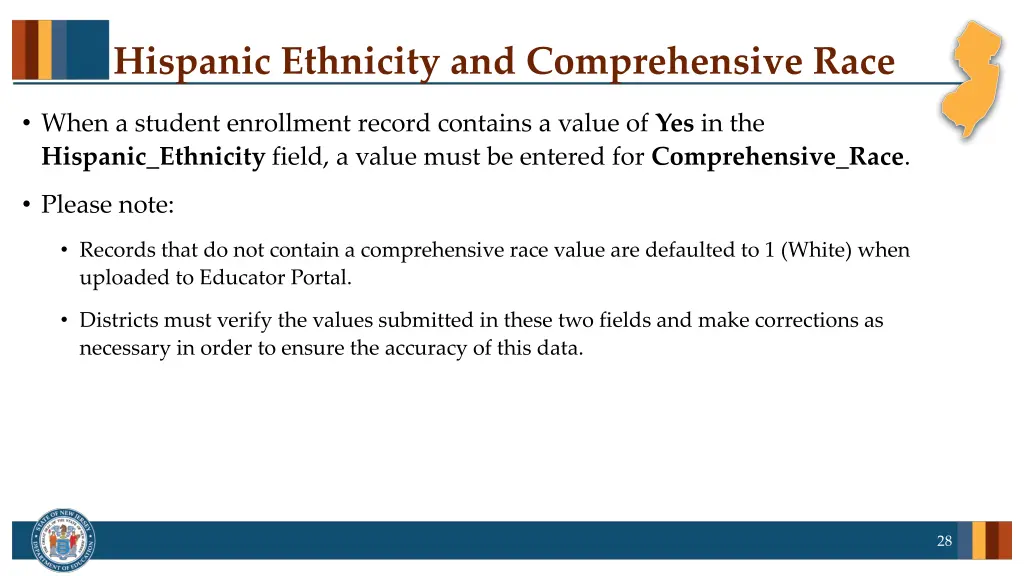 hispanic ethnicity and comprehensive race