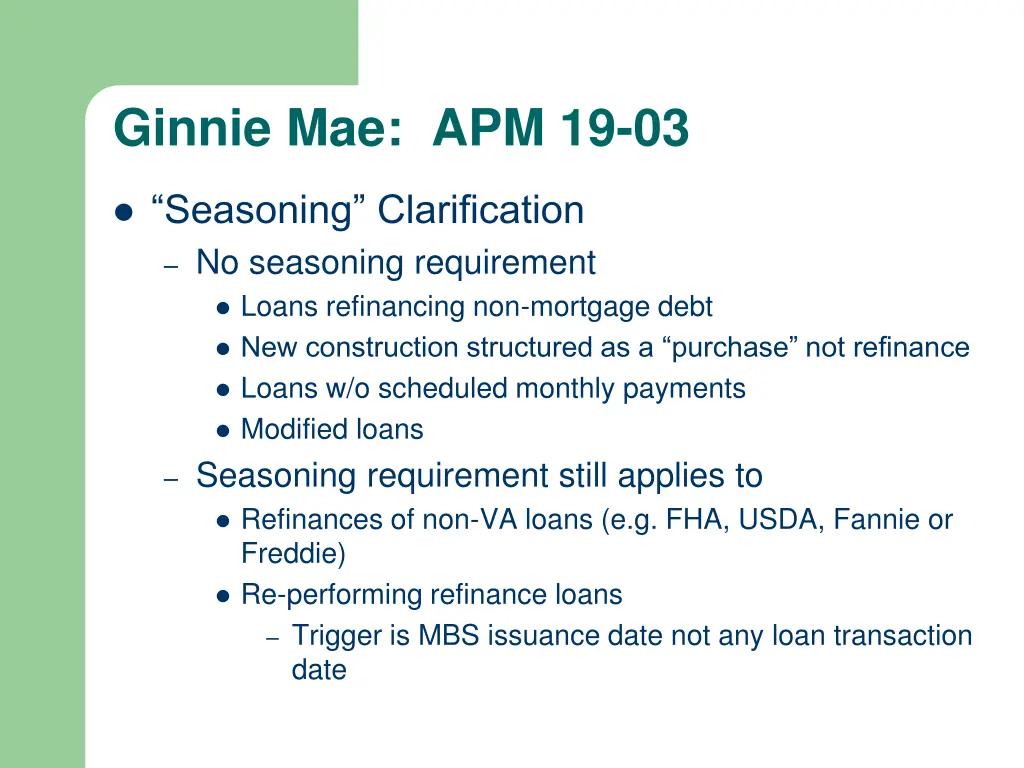 ginnie mae apm 19 03