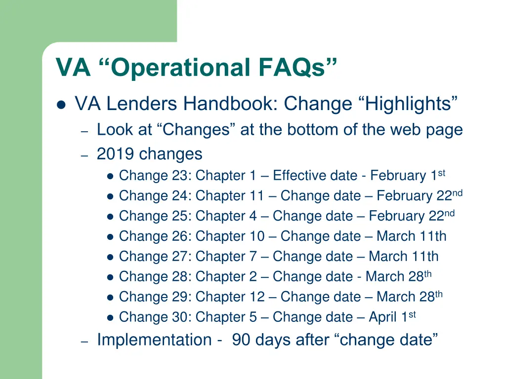 va operational faqs