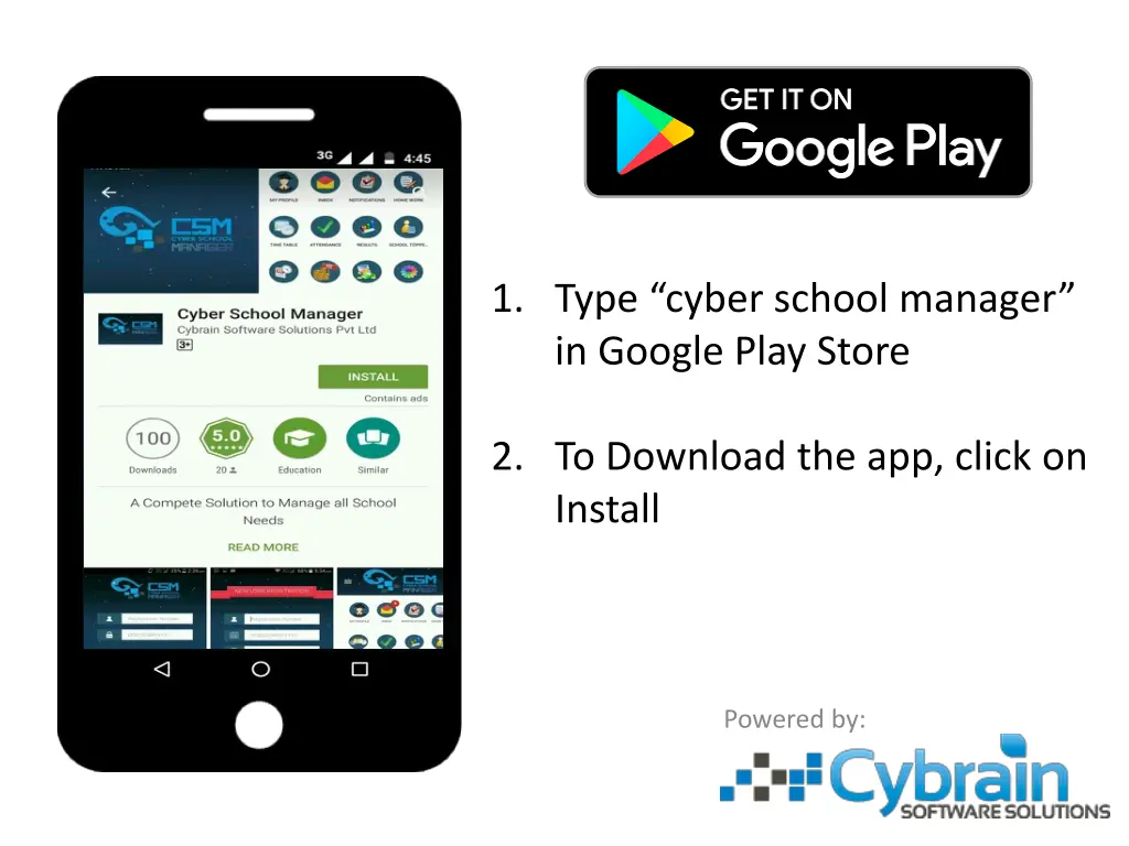 1 type cyber school manager in google play store