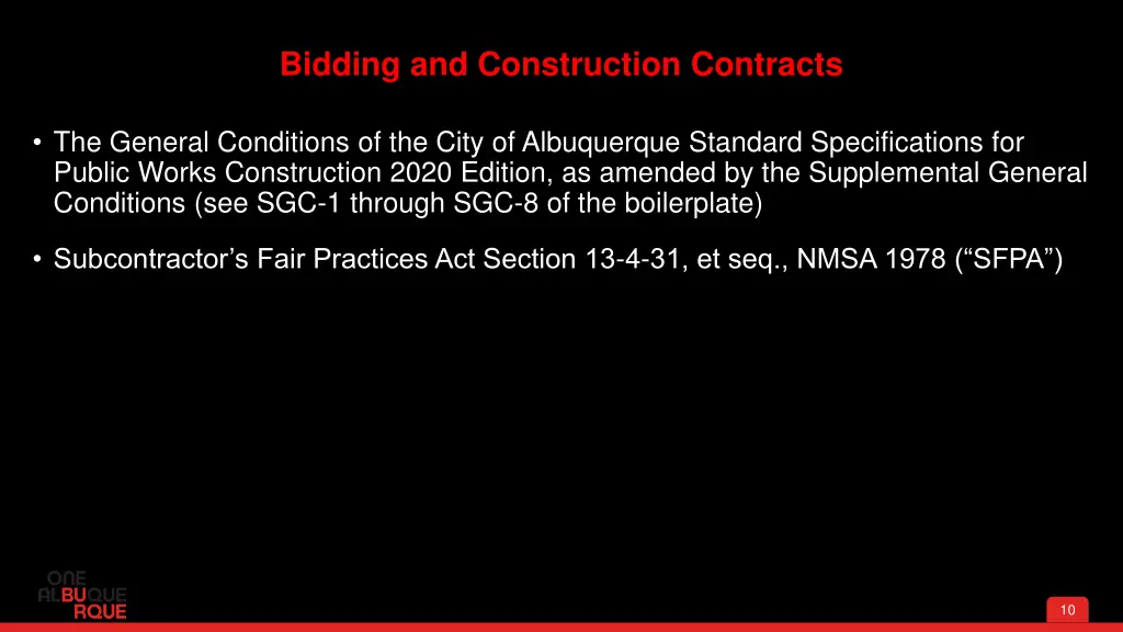 bidding and construction contracts 1