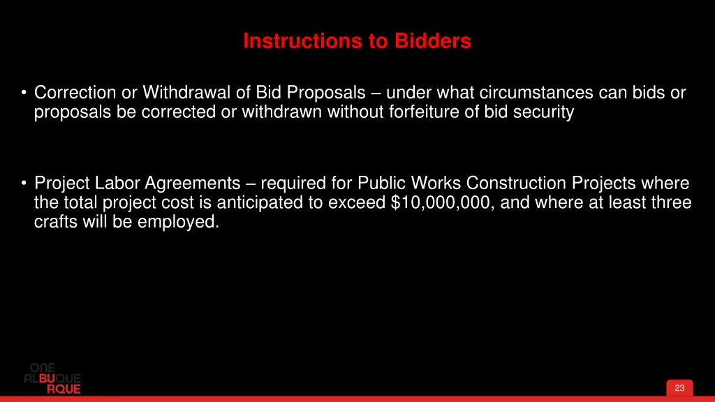 instructions to bidders 1