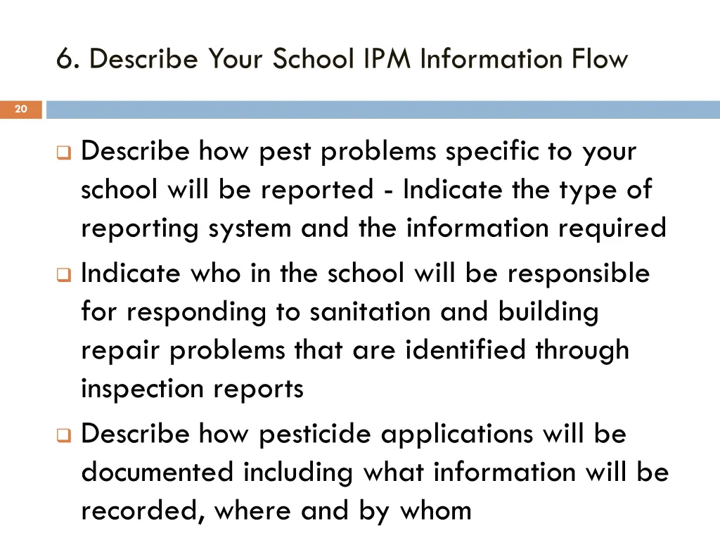 6 describe your school ipm information flow