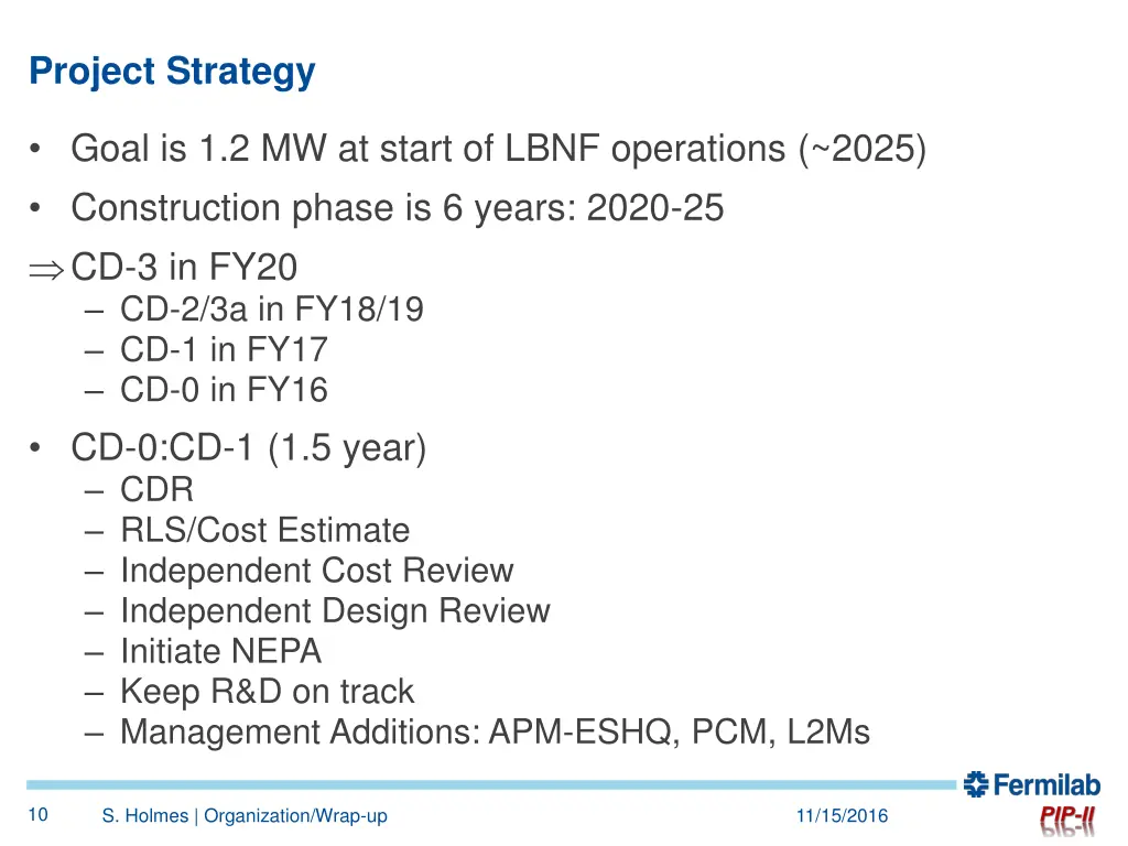 project strategy