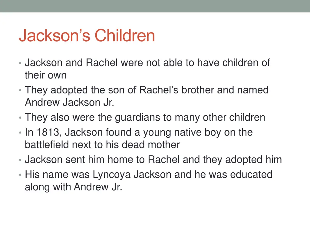 jackson s children