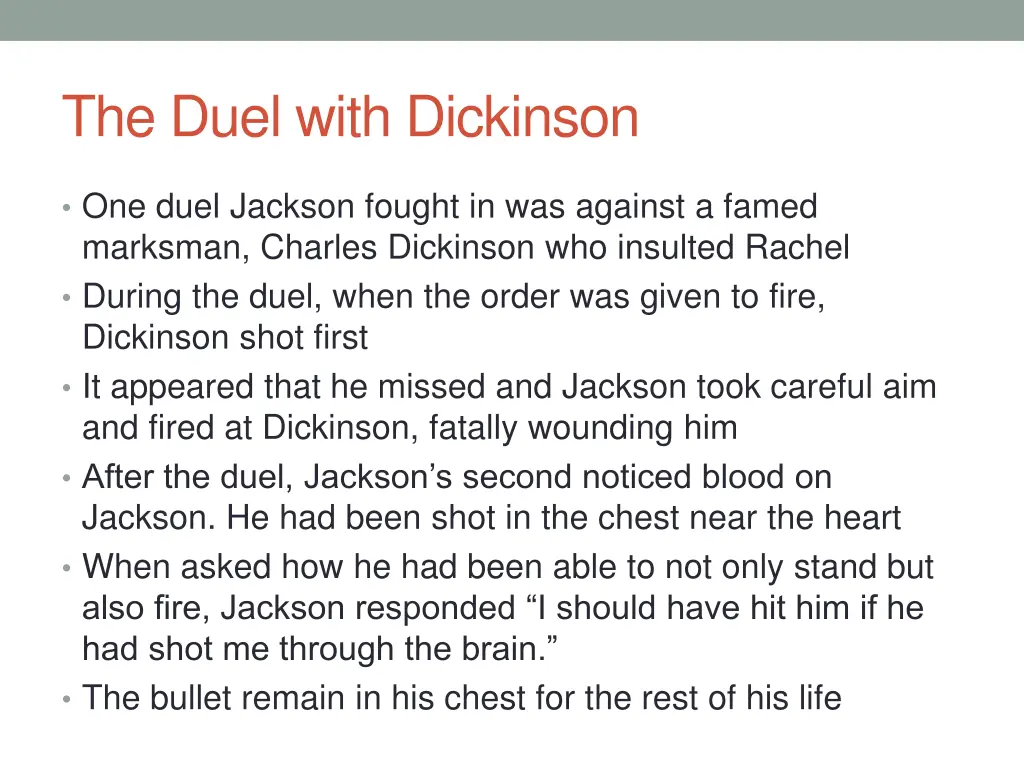 the duel with dickinson