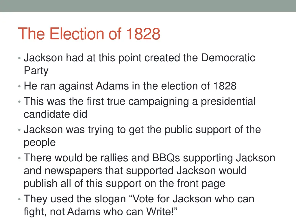 the election of 1828