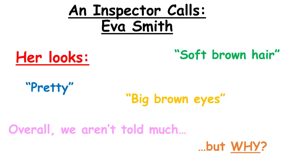 an inspector calls eva smith