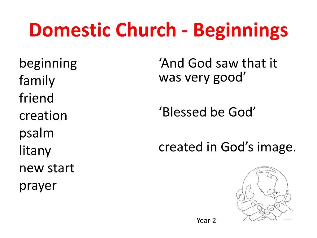 domestic church beginnings