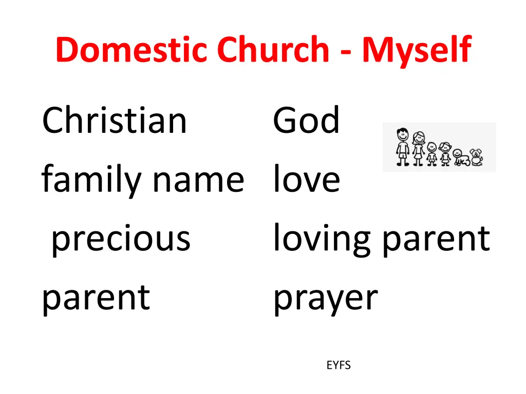 domestic church myself