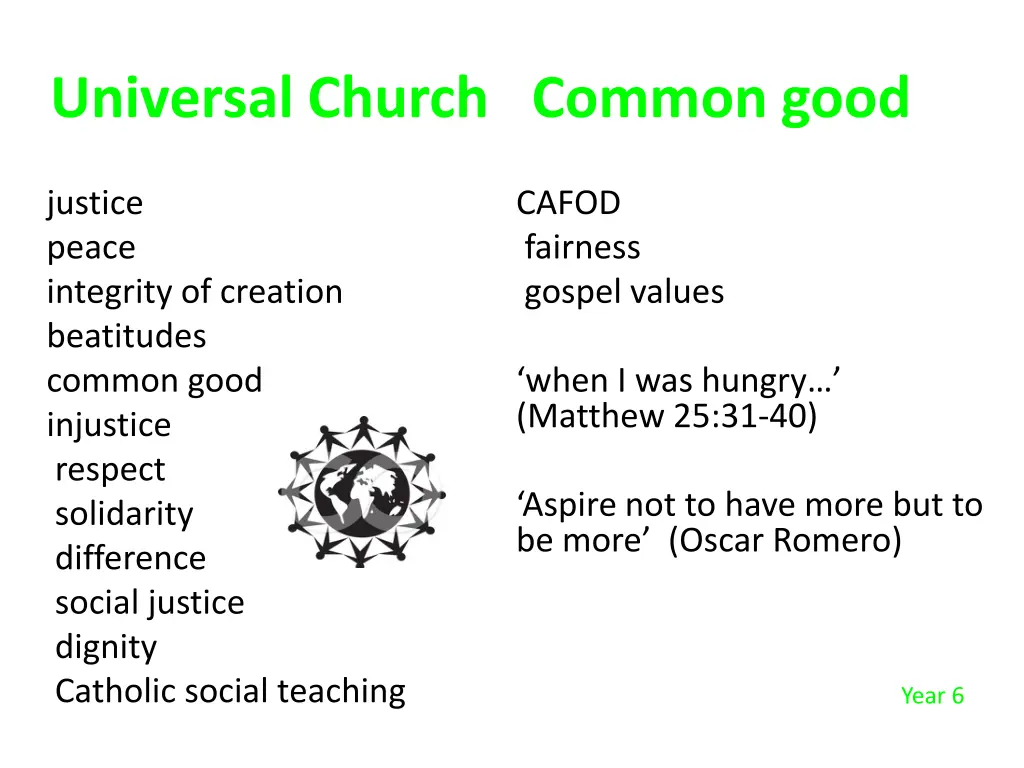 universal church common good