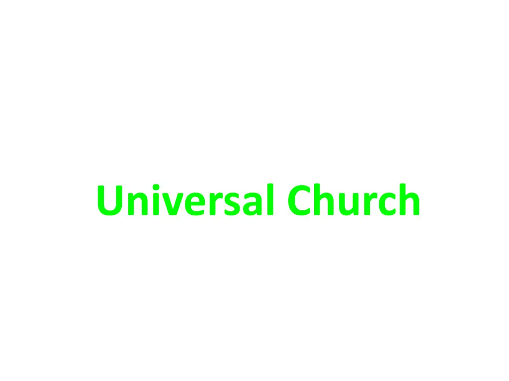 universal church