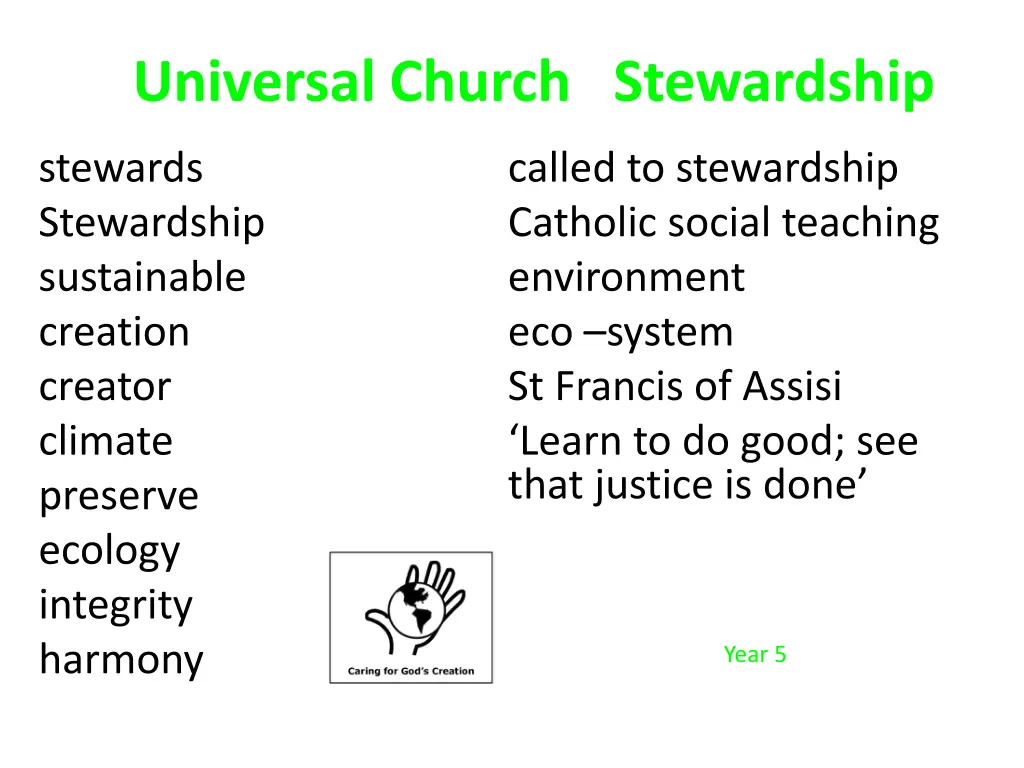 universal church stewardship