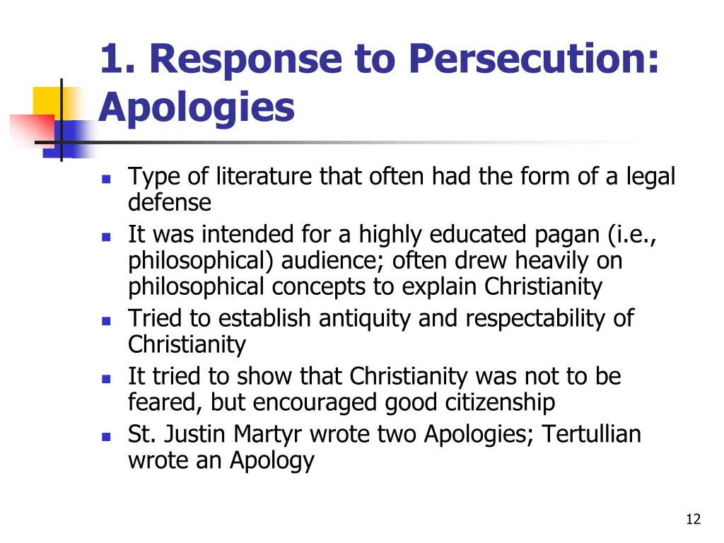 1 response to persecution apologies