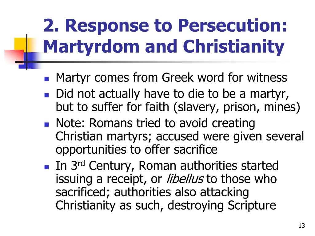 2 response to persecution martyrdom