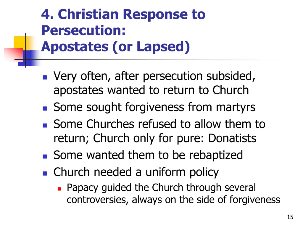 4 christian response to persecution apostates