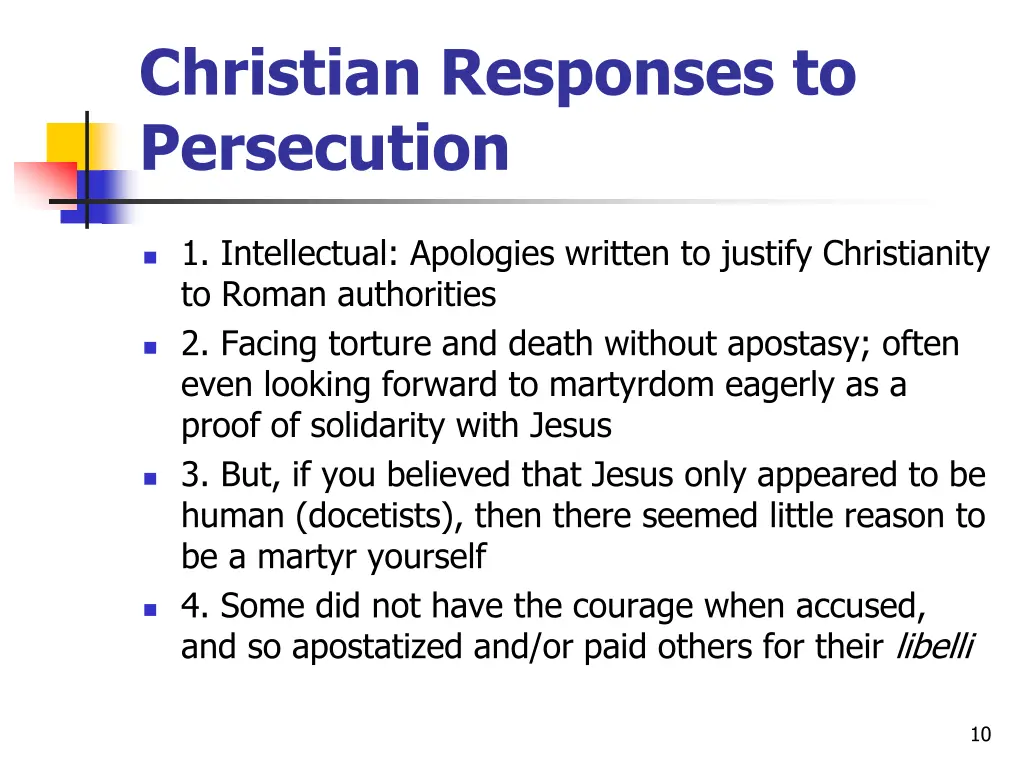 christian responses to persecution