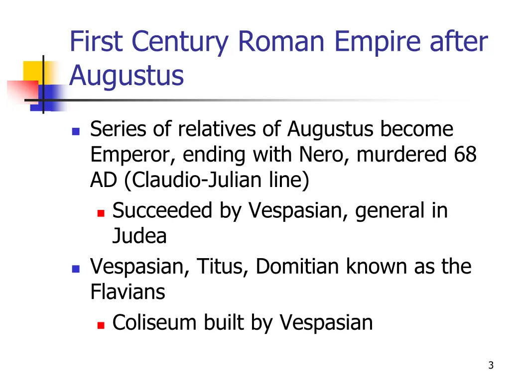 first century roman empire after augustus