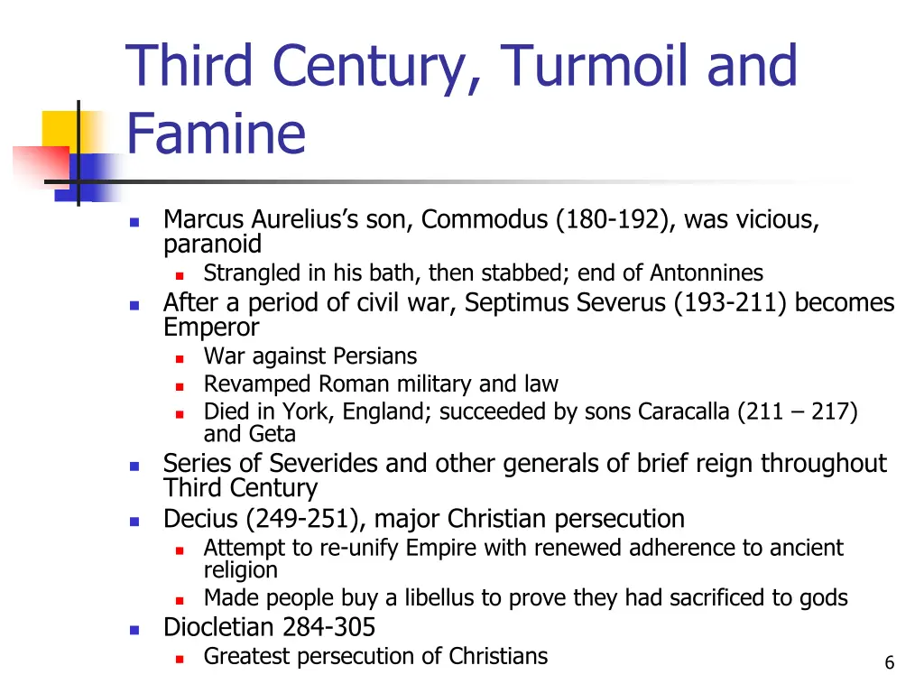 third century turmoil and famine