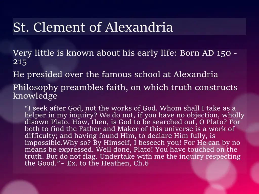 st clement of alexandria