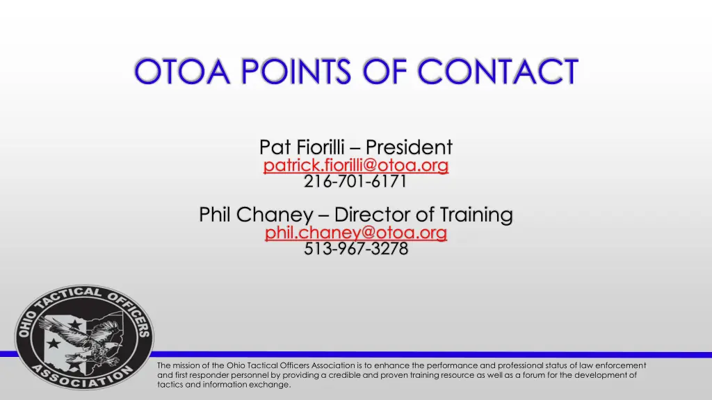 otoa points of contact