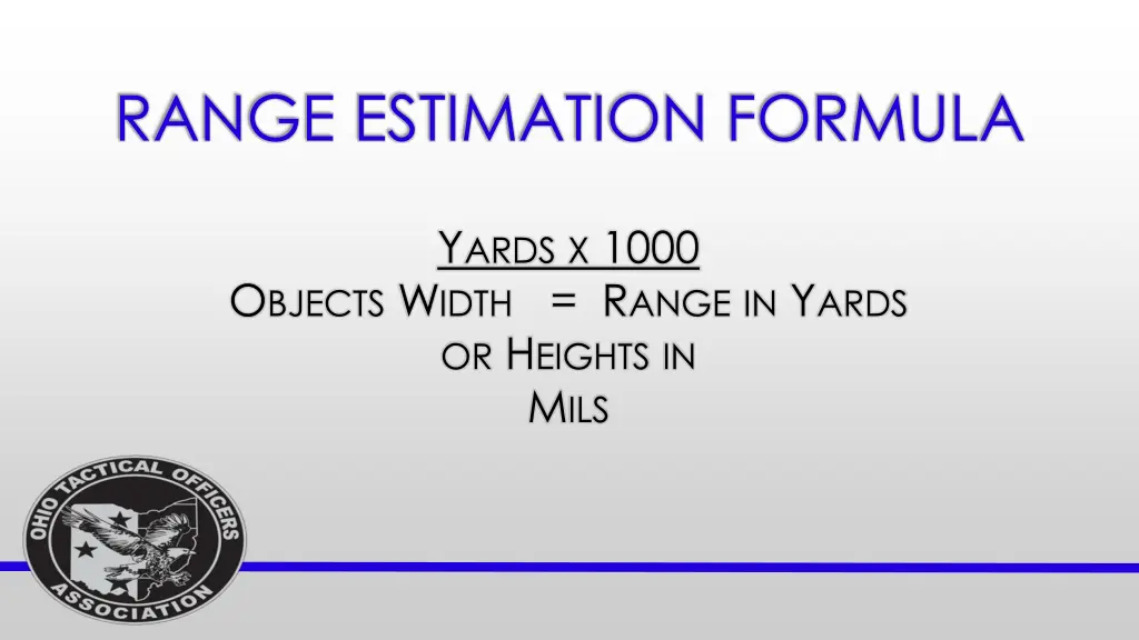 range estimation formula 1