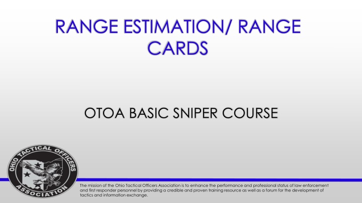 range estimation range cards