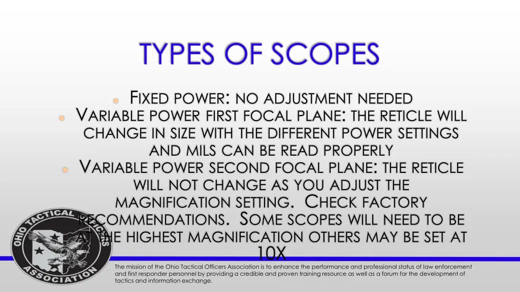 types of scopes