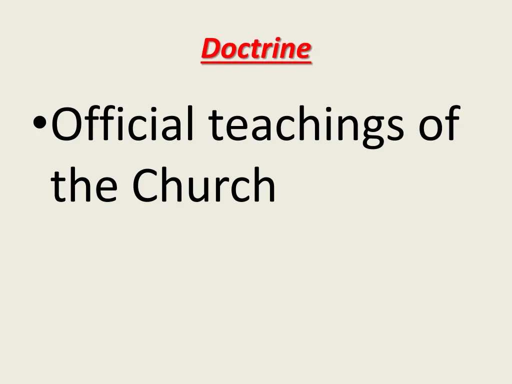 doctrine