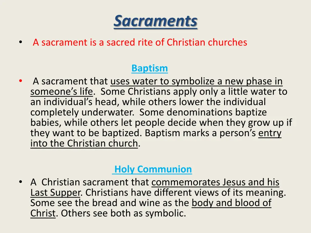 sacraments