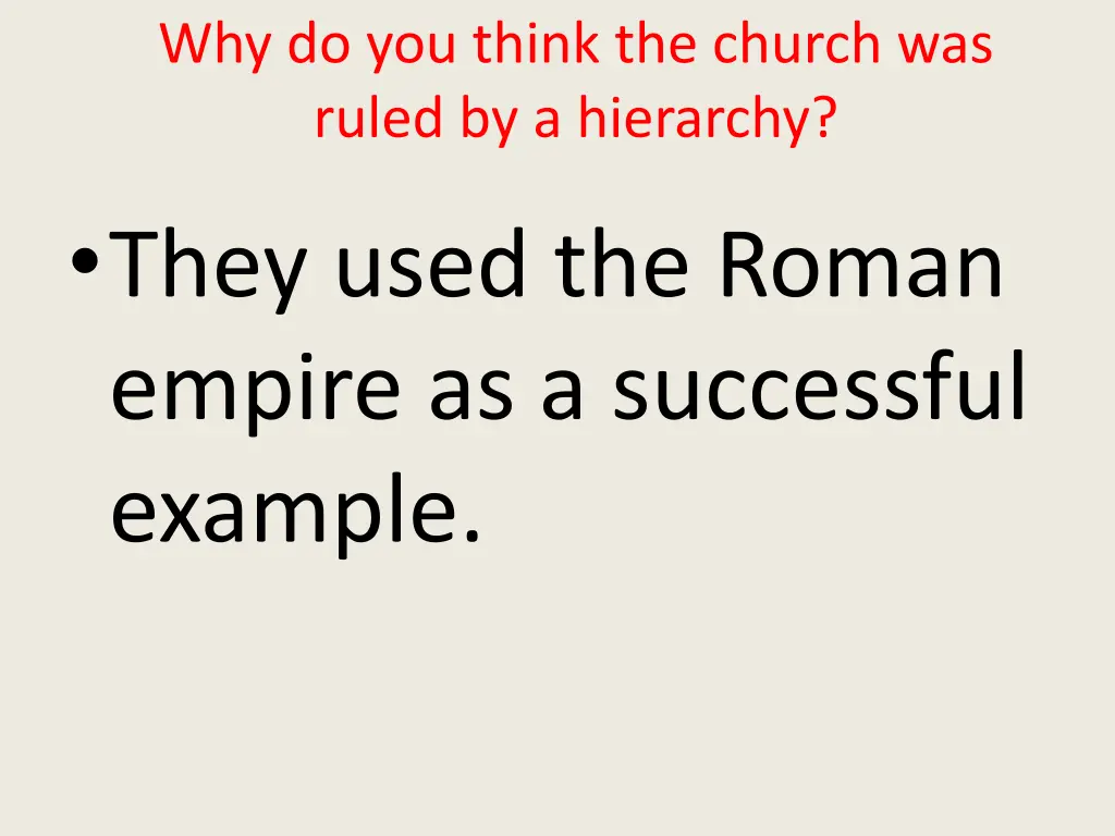 why do you think the church was ruled