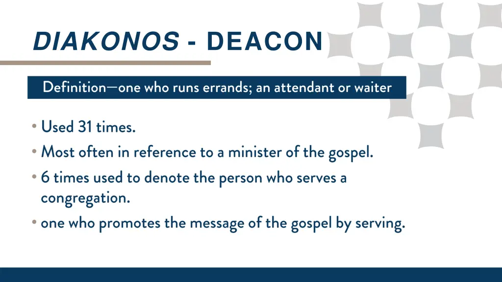 diakonos deacon