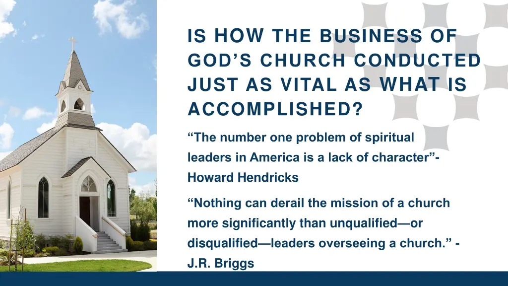 is how the business of god s church conducted