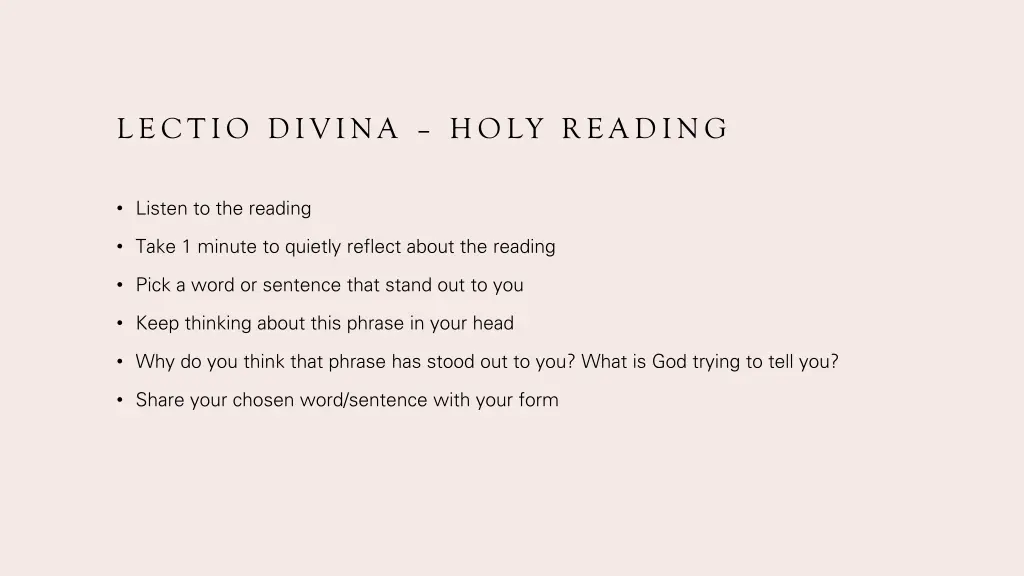 lectio divina holy reading