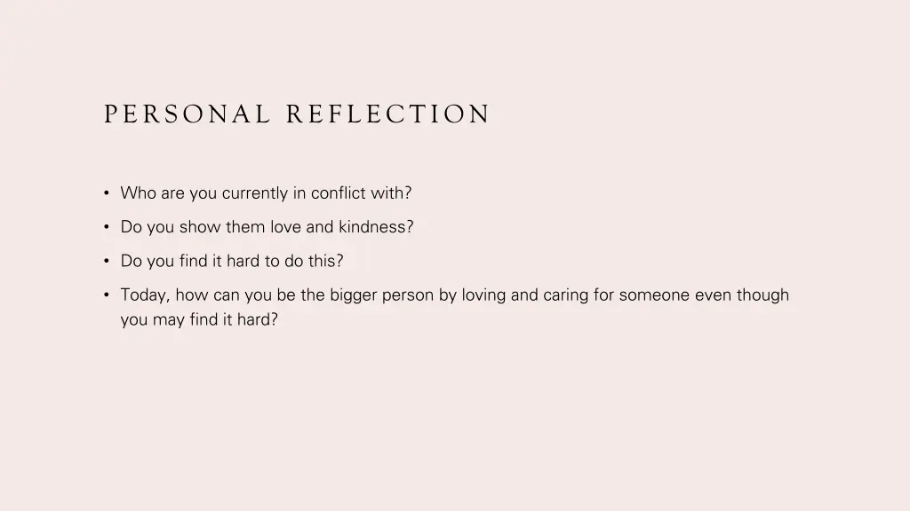 personal reflection