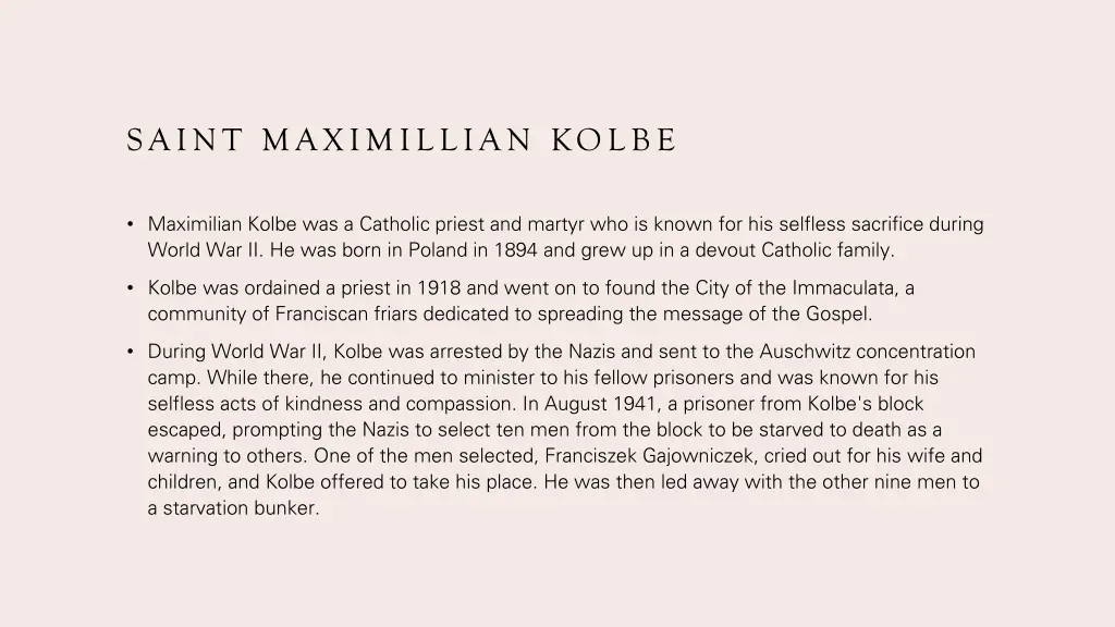 saint maximillian kolbe