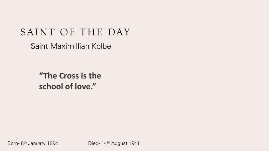 saint of the day saint maximillian kolbe