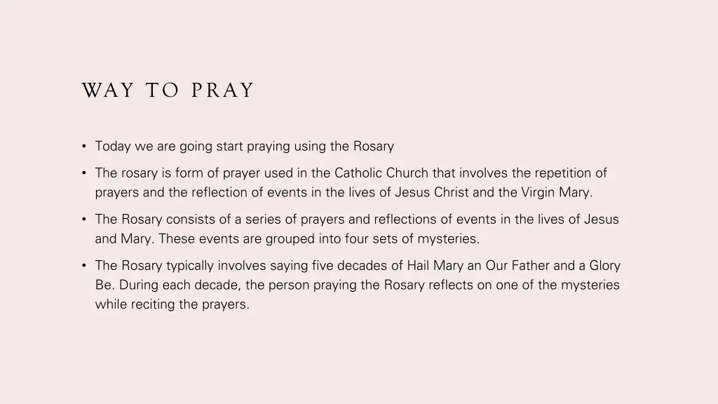 way to pray