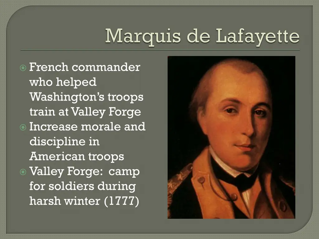 french commander who helped washington s troops