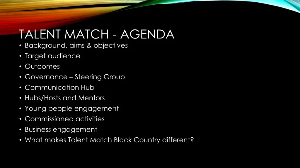 talent match agenda background aims objectives