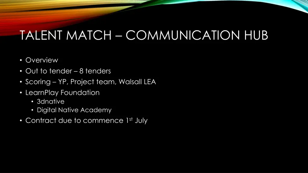 talent match communication hub